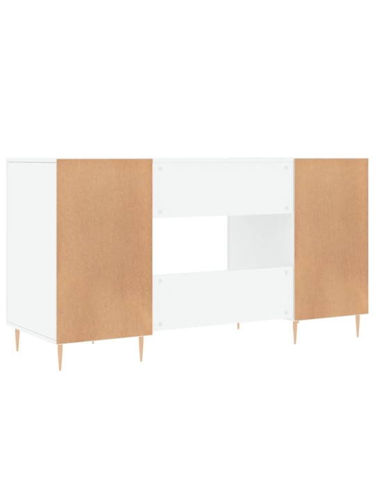 Psací stůl bílý s vysokým leskem 140x50x75 cm kompozitní dřevo