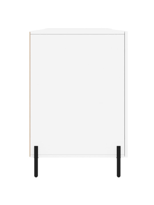Psací stůl bílý s vysokým leskem 140x50x75 cm kompozitní dřevo