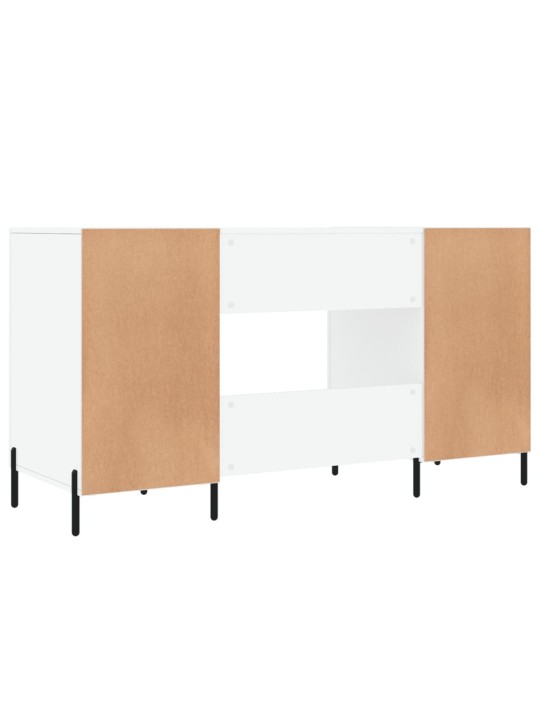 Psací stůl bílý s vysokým leskem 140x50x75 cm kompozitní dřevo