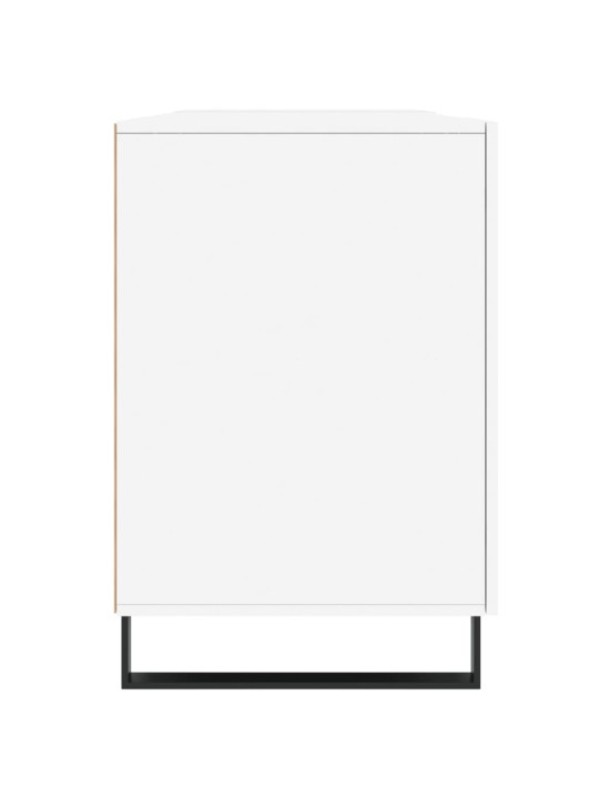 Psací stůl bílý s vysokým leskem 140x50x75 cm kompozitní dřevo