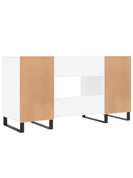 Psací stůl bílý s vysokým leskem 140x50x75 cm kompozitní dřevo