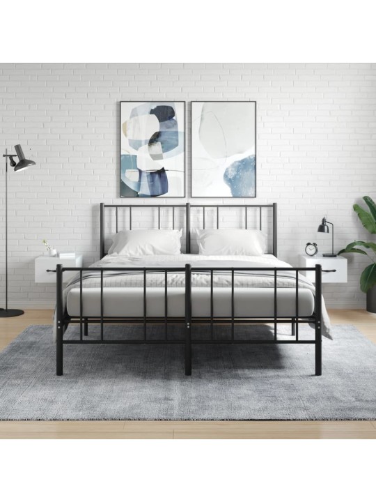 Nástěnné noční stolky 2 ks bílé s vysokým leskem 35x35x20 cm