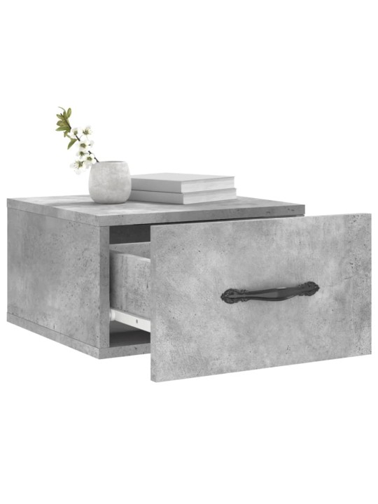 Nástěnné noční stolky 2 ks betonově šedé 35 x 35 x 20 cm