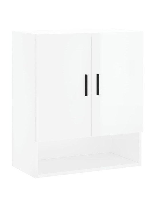 Nástěnná skříňka bílá s vysokým leskem 60 x 31 x 70 cm kompozit