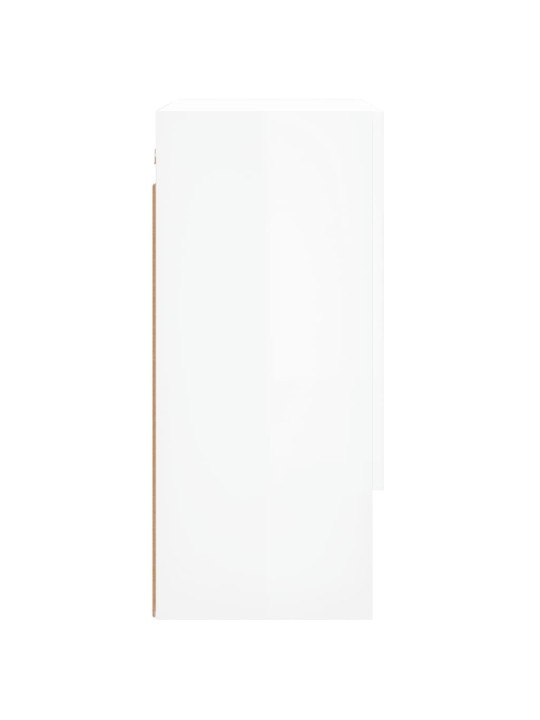 Nástěnná skříňka bílá s vysokým leskem 60 x 31 x 70 cm kompozit