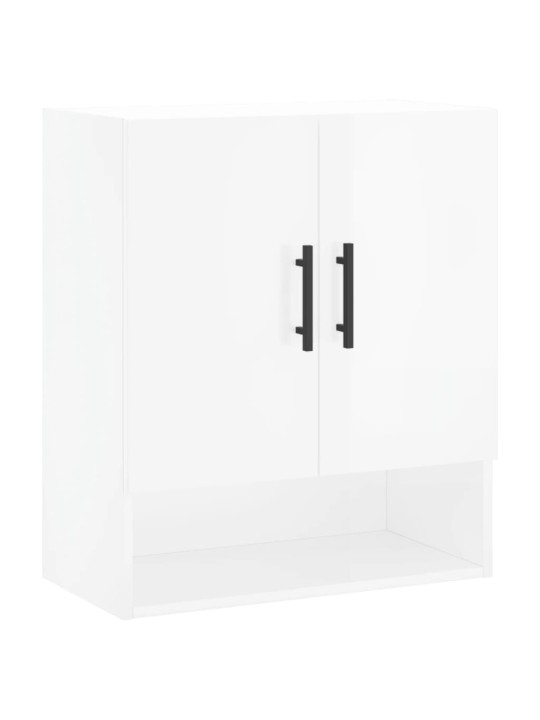 Nástěnná skříňka bílá s vysokým leskem 60 x 31 x 70 cm kompozit