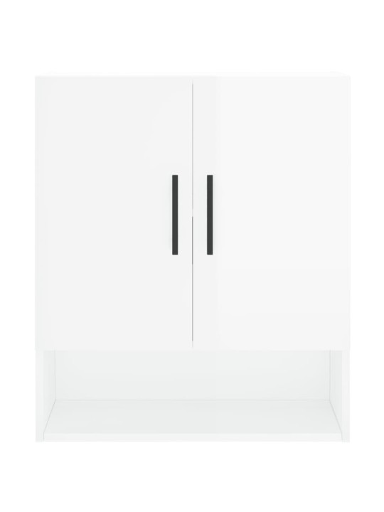 Nástěnná skříňka bílá s vysokým leskem 60 x 31 x 70 cm kompozit