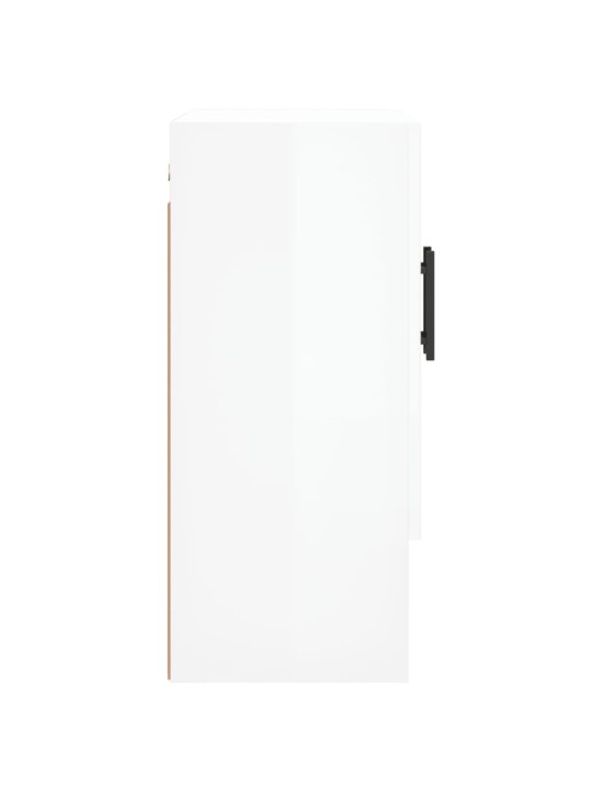 Nástěnná skříňka bílá s vysokým leskem 60 x 31 x 70 cm kompozit