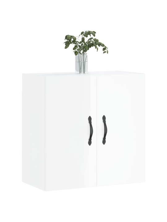 Nástěnná skříňka bílá s vysokým leskem 60x31x60 cm kompozit