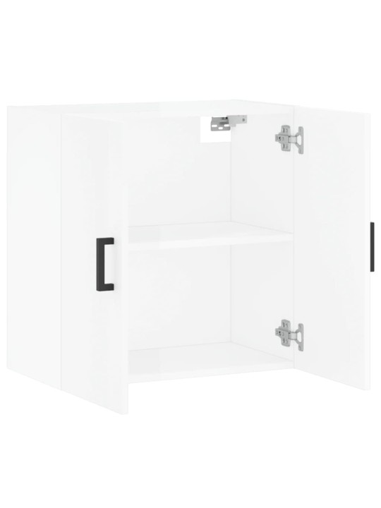 Nástěnná skříňka bílá s vysokým leskem 60x31x60 cm kompozit