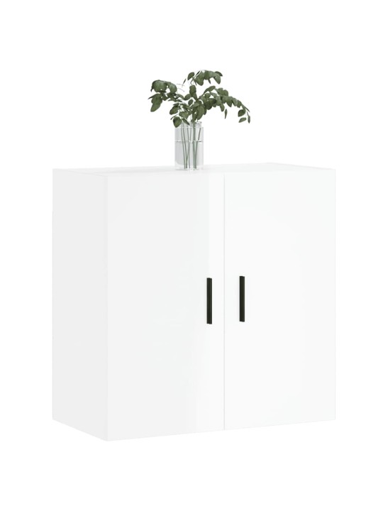 Nástěnná skříňka bílá s vysokým leskem 60x31x60 cm kompozit