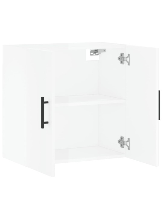 Nástěnná skříňka bílá s vysokým leskem 60x31x60 cm kompozit