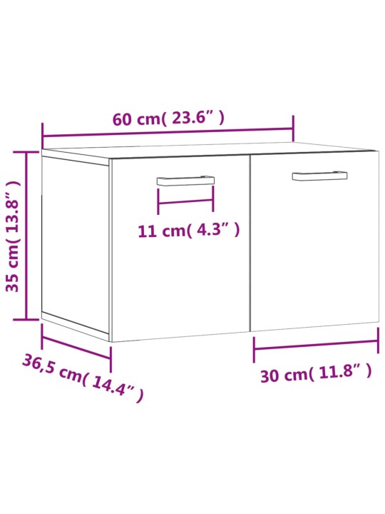 Nástěnná skříňka betonově šedá 60x36,5x35 cm kompozitní dřevo