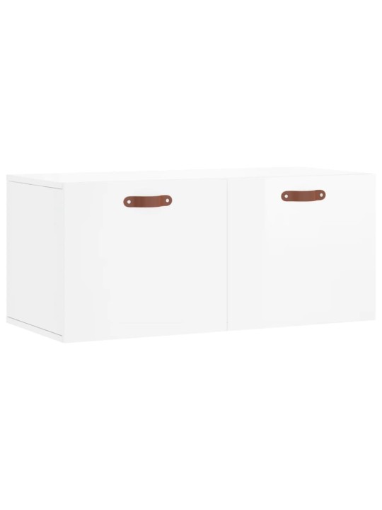 Nástěnná skříňka bílá s vysokým leskem 80x36,5x35 cm kompozit