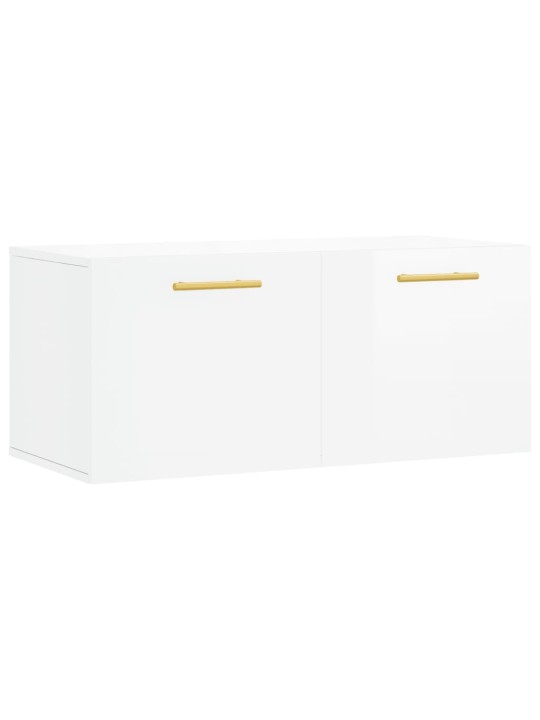 Nástěnná skříňka bílá s vysokým leskem 80x36,5x35 cm kompozit