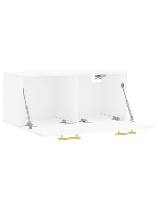 Nástěnná skříňka bílá s vysokým leskem 80x36,5x35 cm kompozit