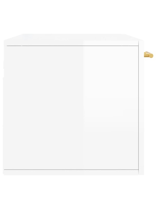Nástěnná skříňka bílá s vysokým leskem 80x36,5x35 cm kompozit