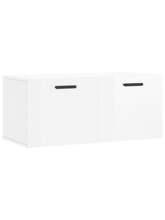 Nástěnná skříňka bílá s vysokým leskem 80x36,5x35 cm kompozit