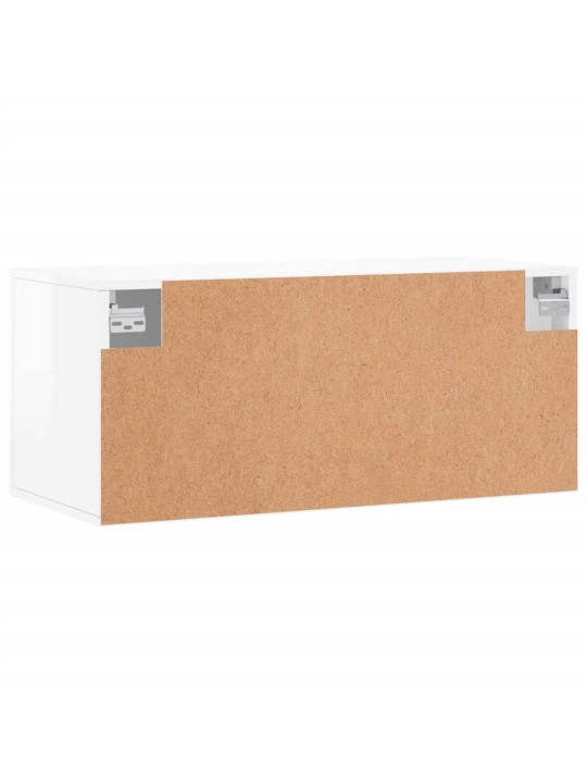 Nástěnná skříňka bílá s vysokým leskem 80x36,5x35 cm kompozit