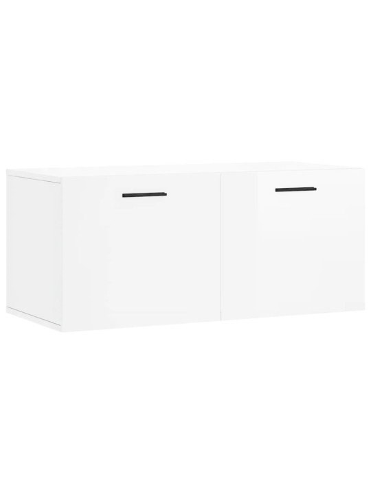 Nástěnná skříňka bílá s vysokým leskem 80x36,5x35 cm kompozit