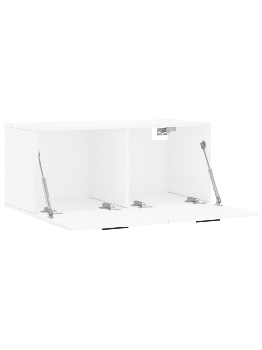 Nástěnná skříňka bílá s vysokým leskem 80x36,5x35 cm kompozit