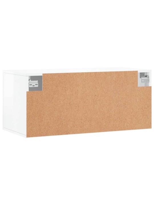 Nástěnná skříňka bílá s vysokým leskem 80x36,5x35 cm kompozit