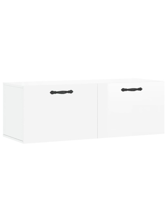 Nástěnná skříňka bílá s vysokým leskem 100x36,5x35 cm kompozit