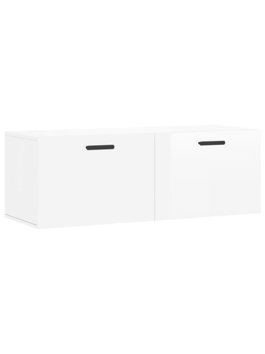 Nástěnná skříňka bílá s vysokým leskem 100x36,5x35 cm kompozit