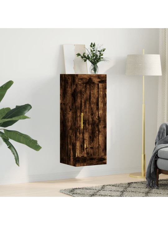 Nástěnná skříňka kouřový dub 34,5 x 34 x 90 cm kompozitní dřevo