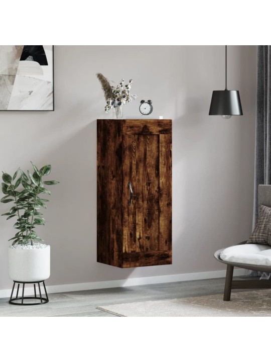 Nástěnná skříňka kouřový dub 34,5 x 34 x 90 cm kompozitní dřevo