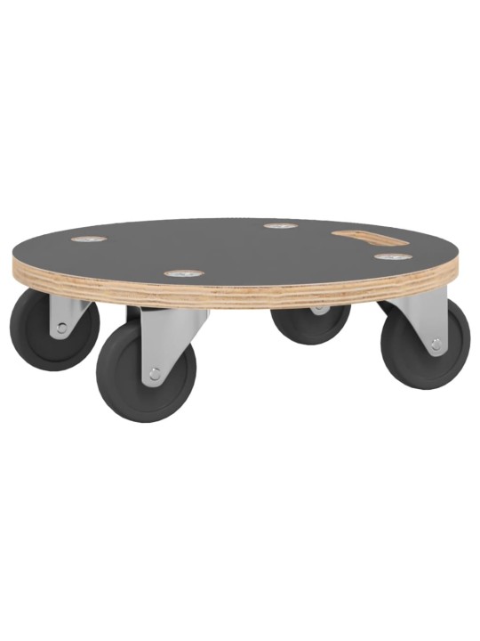 Přepravní vozíky 2 ks kulaté Ø 38 x 11,5 cm 250 kg
