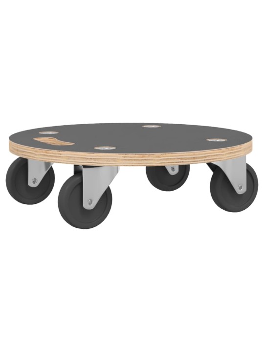 Přepravní vozíky 2 ks kulaté Ø 38 x 11,5 cm 250 kg