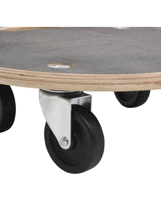 Přepravní vozíky 2 ks kulaté Ø 38 x 11,5 cm 250 kg