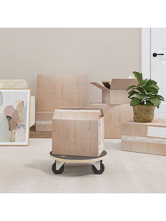Přepravní vozíky 2 ks kulaté Ø 38 x 11,5 cm 250 kg