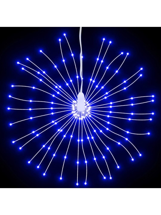 Vánoční hvězdicová světla 8 ks 140 modrých LED diod 17 cm