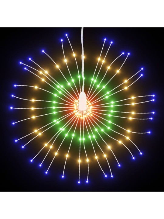 Vánoční hvězdicová světla 2 ks 140 vícebarevných LED diod 17 cm