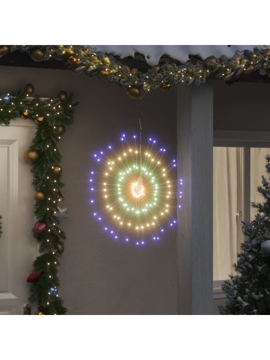 Vánoční hvězdicová světla 2 ks 140 vícebarevných LED diod 17 cm