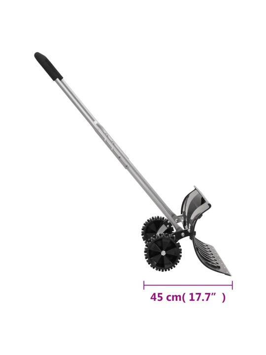Hrablo na sníh s výsuvnou rukojetí černé radlice 66 cm ocel