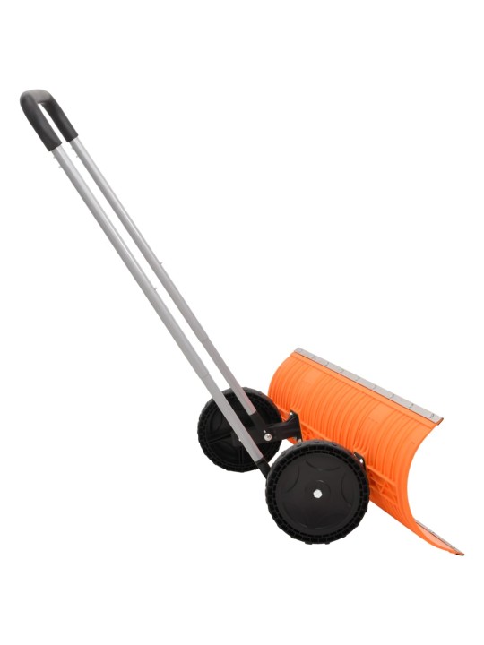 Hrablo na sníh s výsuvnou rukojetí oranžové radlice 96 cm ocel