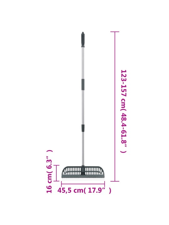Hrábě na listí 2 v 1 tmavě zelené 157 cm PP
