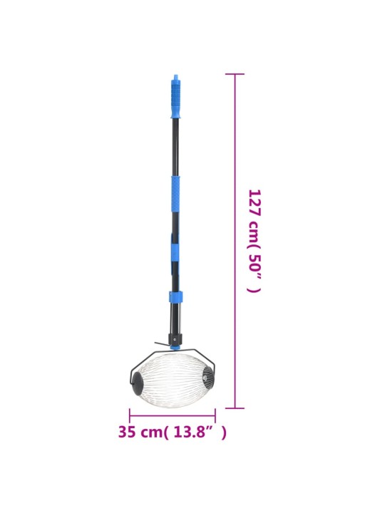 Sběrač ořechů modrý 127 cm ocel