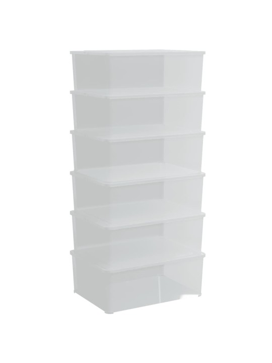 Plastové úložné boxy 6 ks 10 l stohovatelné