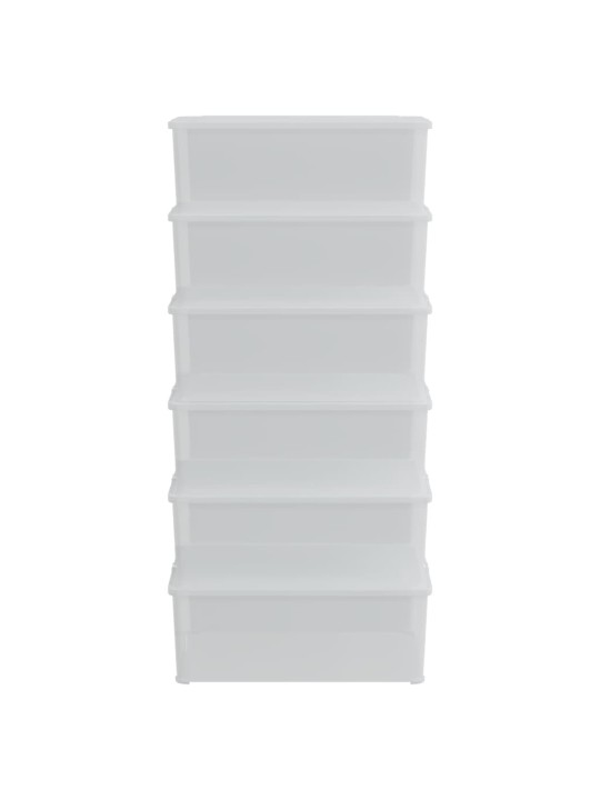 Plastové úložné boxy 6 ks 10 l stohovatelné