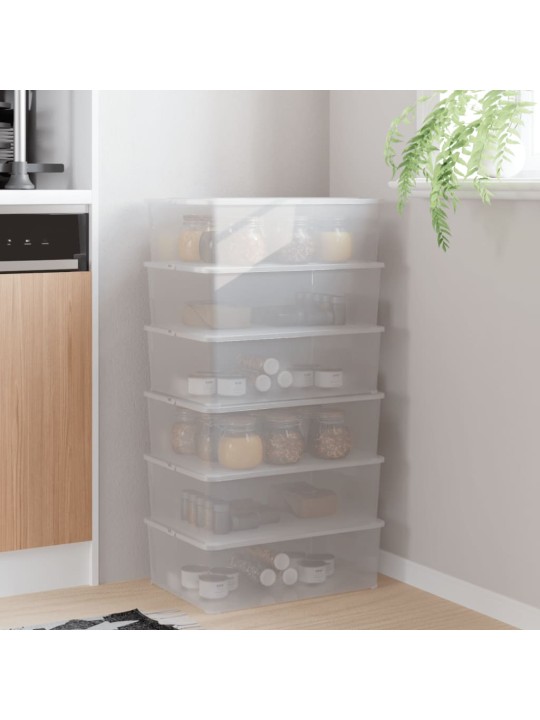 Plastové úložné boxy 6 ks 10 l stohovatelné