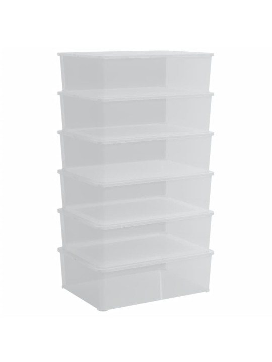 Plastové úložné boxy 6 ks 25 l stohovatelné