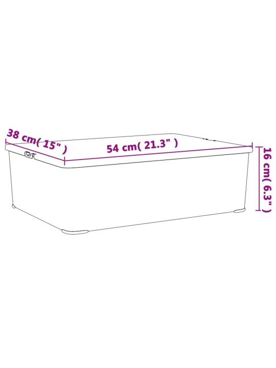 Plastové úložné boxy 6 ks 25 l stohovatelné