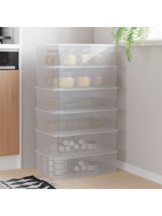 Plastové úložné boxy 6 ks 25 l stohovatelné