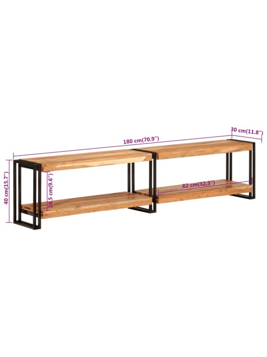 TV skříňka 180 x 30 x 40 cm masivní akáciové dřevo