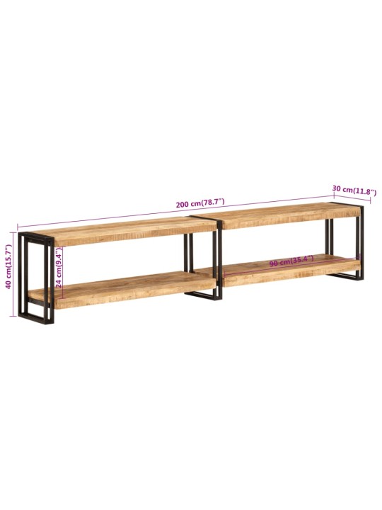 TV skříňka 200 x 30 x 40 cm masivní mangovníkové dřevo