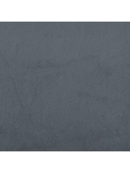Podlahová rozkládací pohovka 2v1 tmavě šedá 122x204x55 cm samet